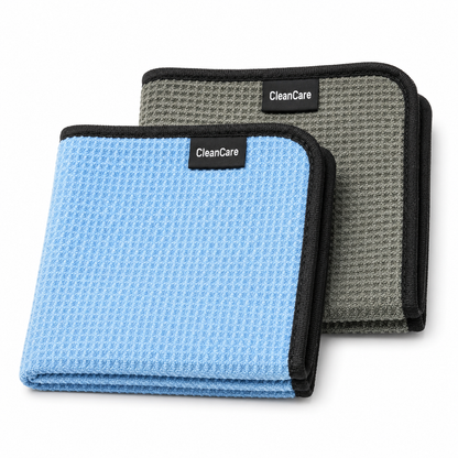 Glastücher 400 GSM (Grau & Blau) – 2er Set