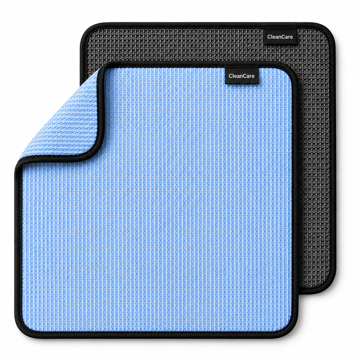 Glastücher 400 GSM (Grau & Blau) – 4er Set