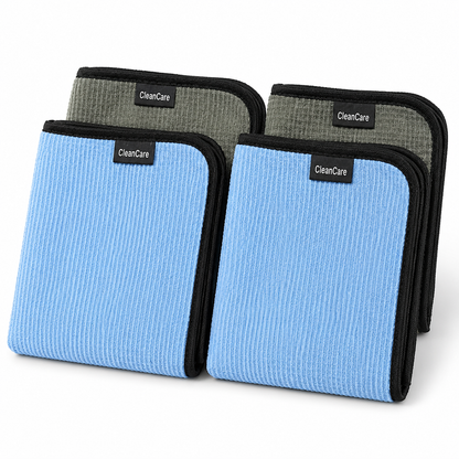 Glastücher 400 GSM (Grau & Blau) – 4er Set