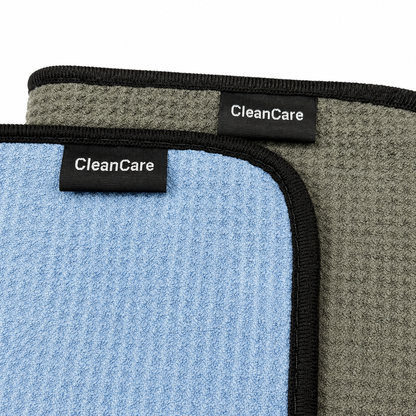Glastücher 400 GSM (Grau & Blau) – 4er Set