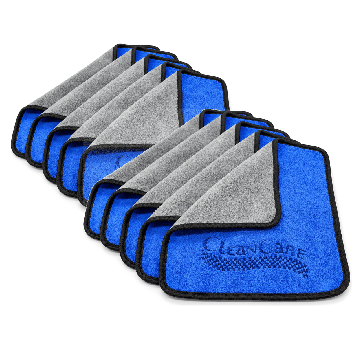 CleanCare Detailingtücher 800 GSM 30×30 cm in Blau – 10er Set